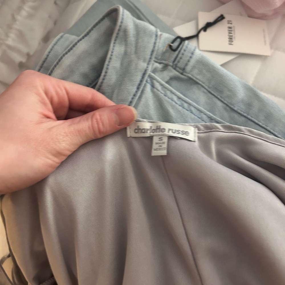 Silver/Gray Ruffle Slip Dress - Picture 5 of 5